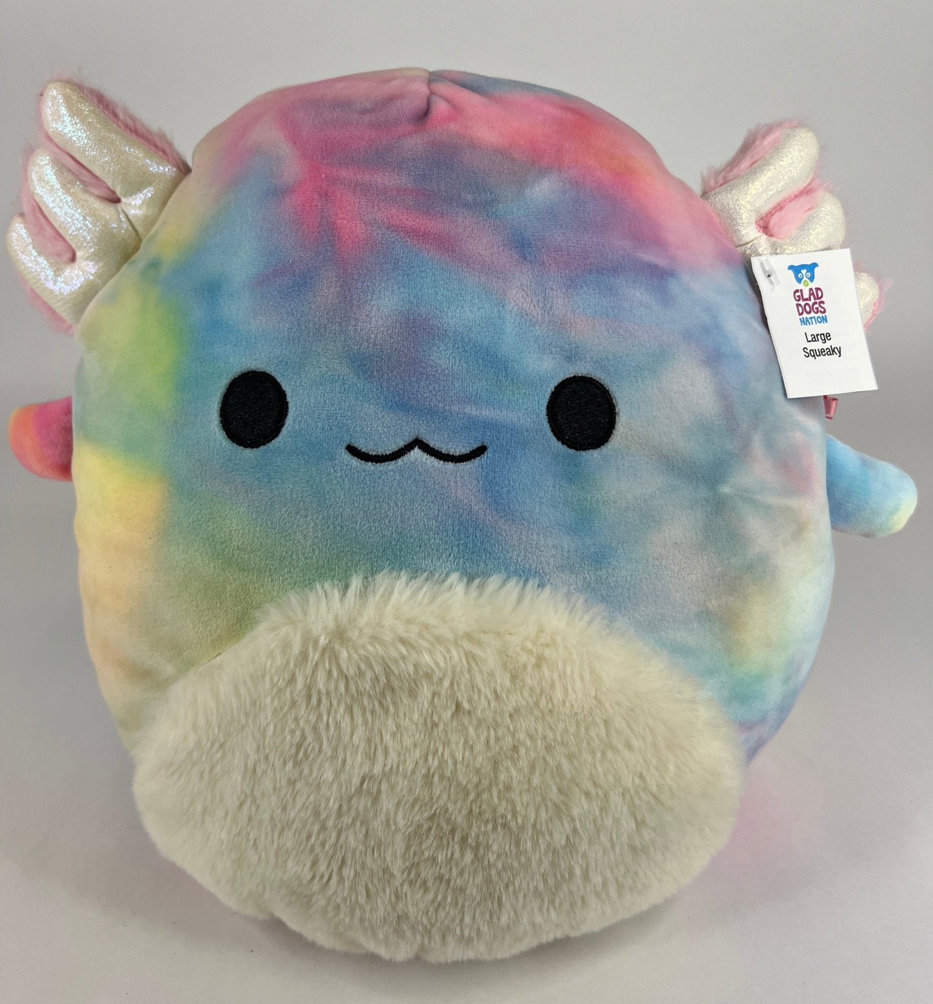 BOGO! Large Squishy Cuddlers Super Soft Plush Pet Toys: Squeak & NO Squeak