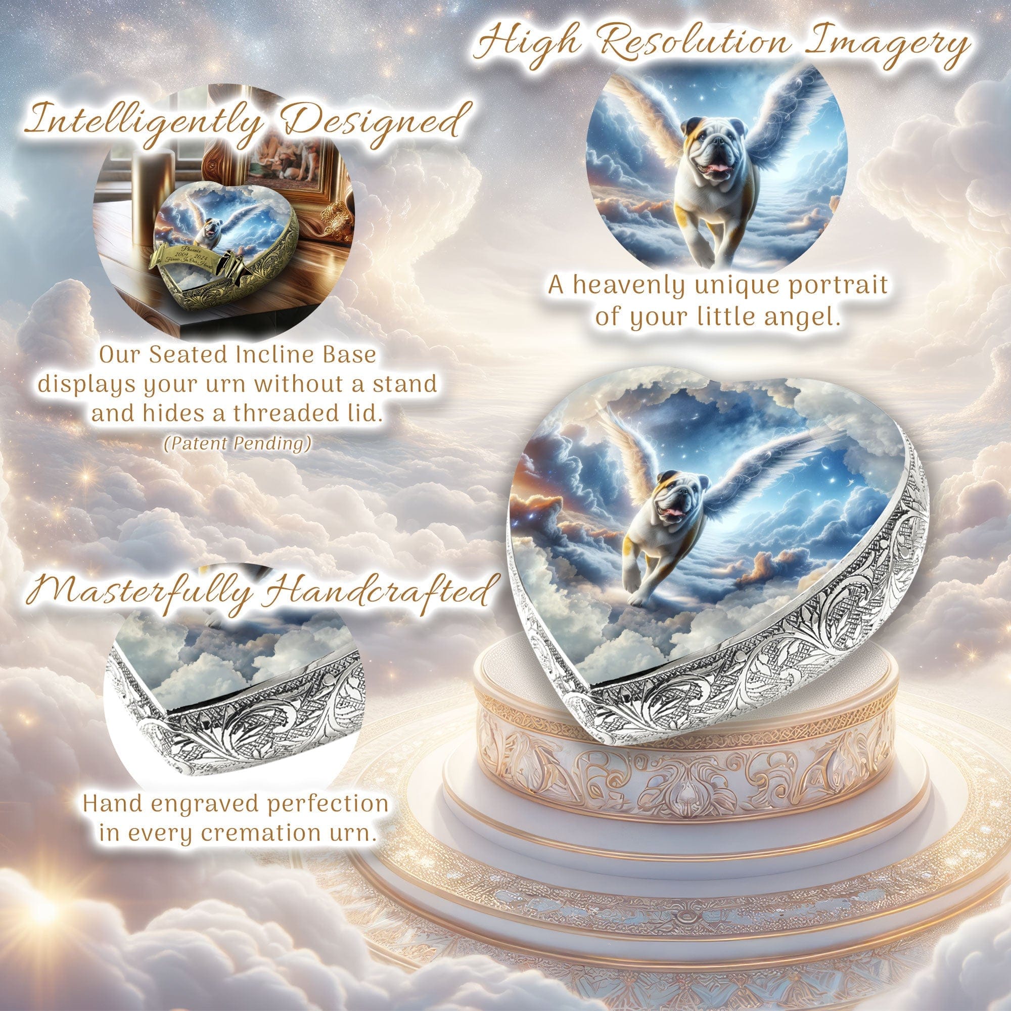 Bulldog Dog Urn - Cosmic Chorus Urn for Dog Ashes