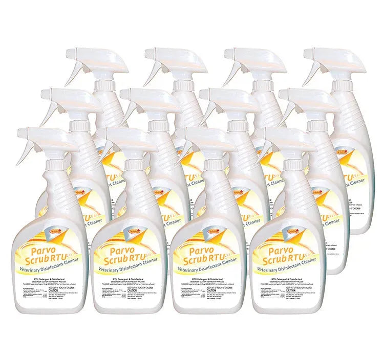 ParvoScrub RTU: Veterinary & Kennel Disinfectant, Cleaner, & Deodorizer, Kills Parvo, 1 Quart